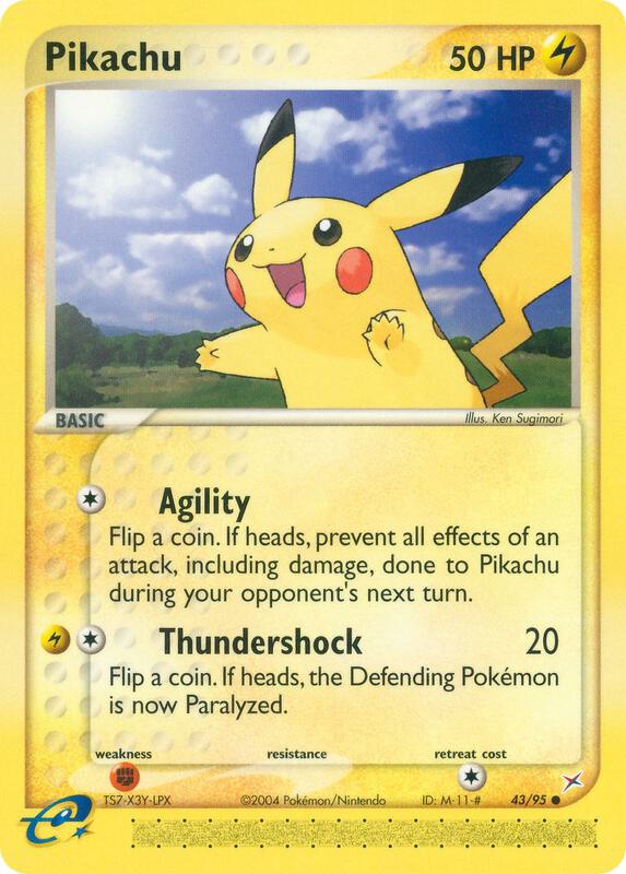 Pikachu Pokemon card from Team Magma vs Team Aqua