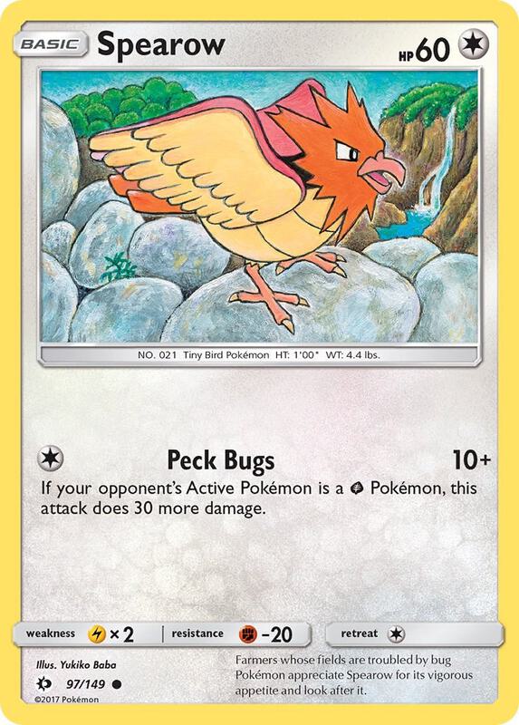 Spearow Pokemon card from SM Base Set