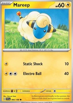 Mareep Pokemon card from Scarlet Violet
