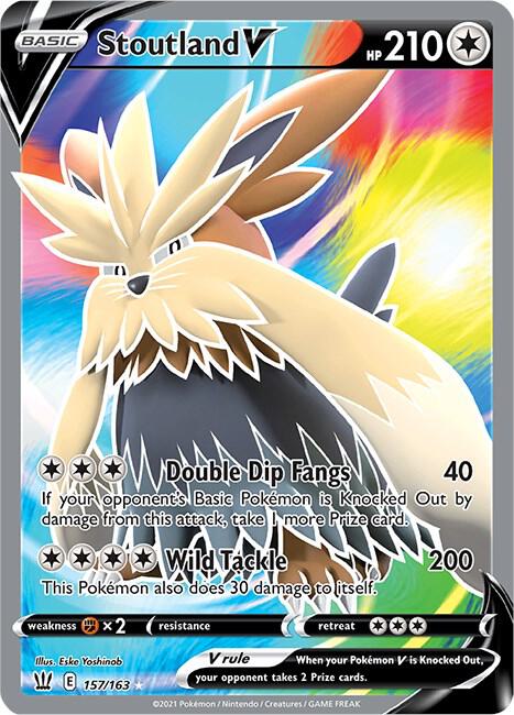 Stoutland V (Full Art) Pokemon card from SWSH05: Battle