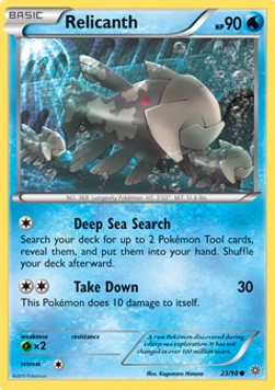 Relicanth Pokemon card from Ancient Origins