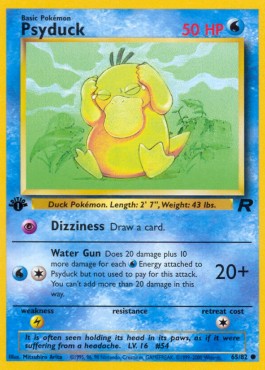 Psyduck Pokemon card from Team Rocket