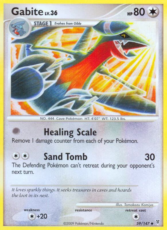 Gabite Pokemon card from Supreme Victors