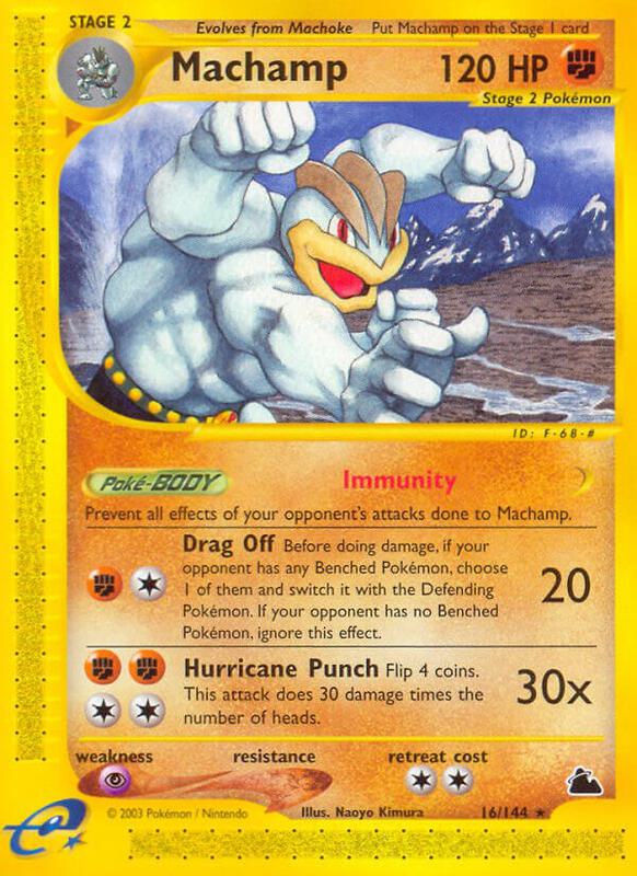 Machamp (16) Pokemon card from Skyridge