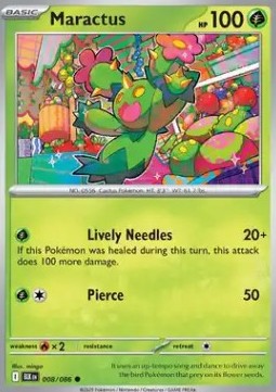 Maractus Pokemon card from Black Bolt
