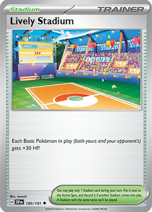 Lively Stadium Pokemon card from SV08: Surging Sparks