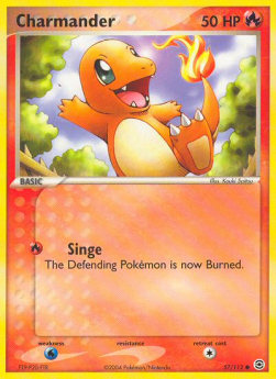 Charmander Pokemon card from EX FireRed LeafGreen