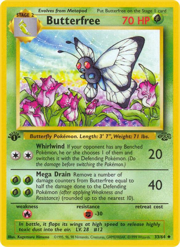 Butterfree Pokemon card from Jungle