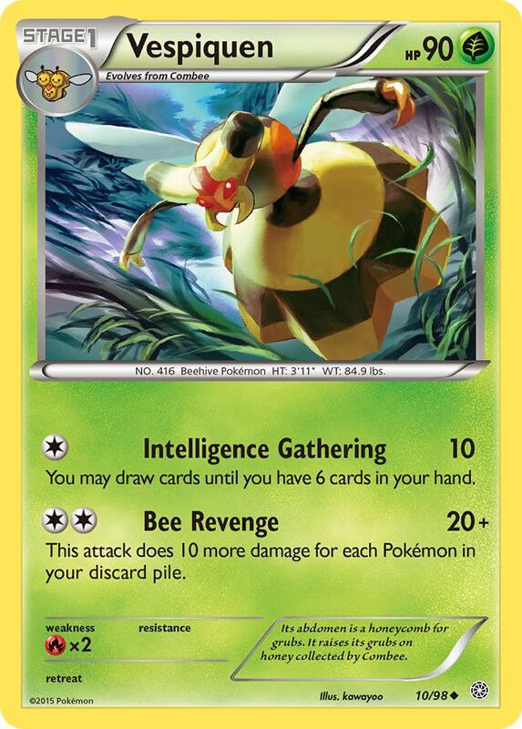 Vespiquen (10) Pokemon card from XY - Ancient Origins