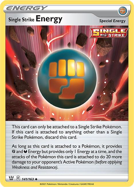 Single Strike Energy Pokemon card from SWSH05: Battle Styles