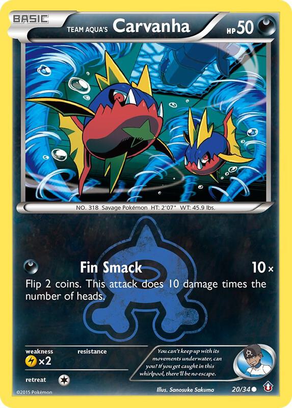 Team Aqua's Carvanha Pokemon card from Double Crisis