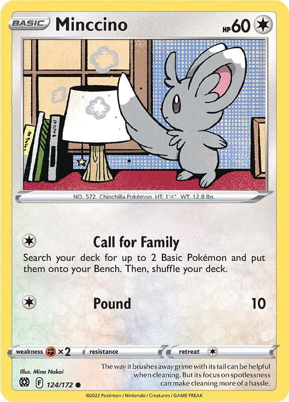 Minccino Pokemon card from SWSH09: Brilliant Stars