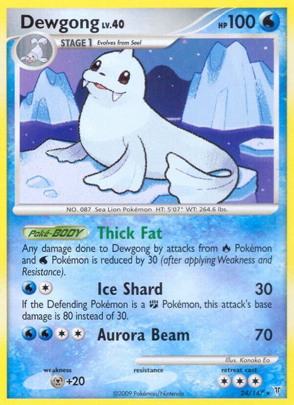 Dewgong Pokemon card from Supreme Victors
