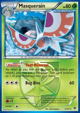Masquerain Pokemon card from Plasma Blast