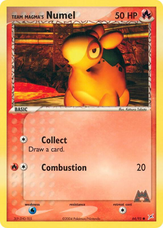 Team Magma's Numel Pokemon card from Team Magma vs Team Aqua