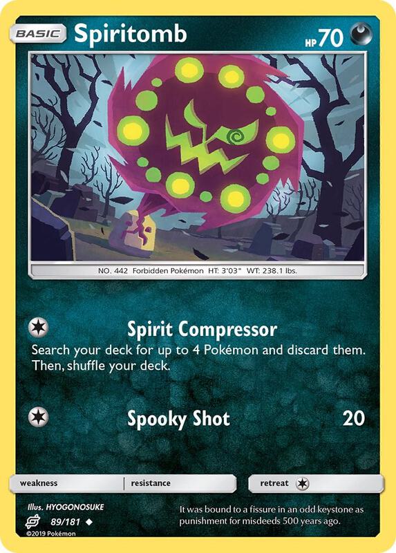 Spiritomb Pokemon card from SM - Team Up