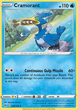 Cramorant Pokemon card from Vivid Voltage