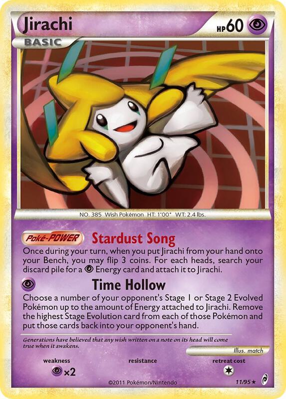 Jirachi Pokemon card from Call of Legends