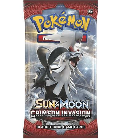 Crimson Invasion Booster Pack Pokemon card from SM - Crimson Invasion