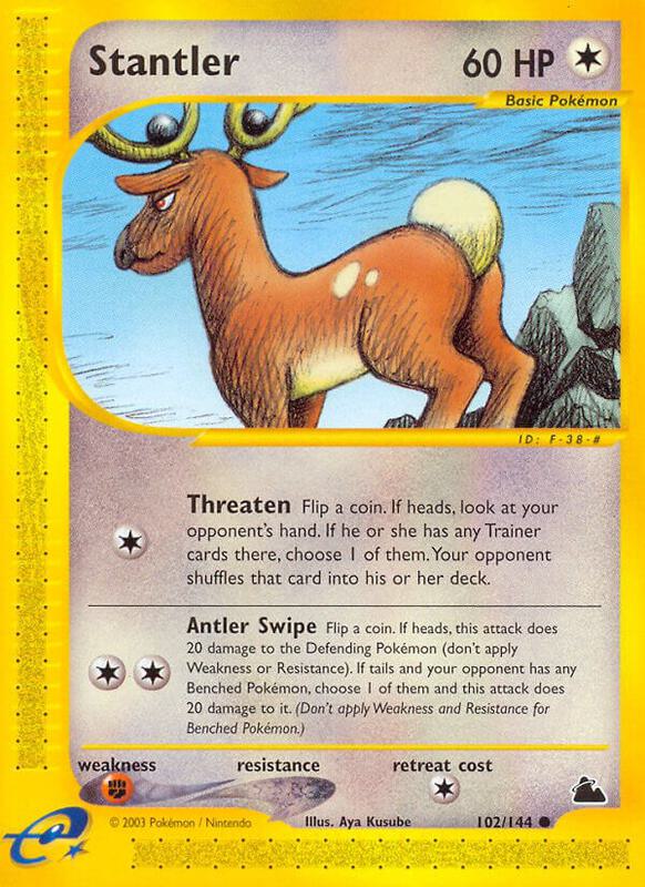Stantler Pokemon card from Skyridge
