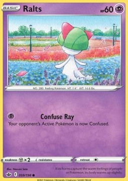 Ralts Pokemon card from Chilling Reign