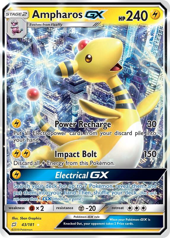 Ampharos GX Pokemon card from SM - Team Up