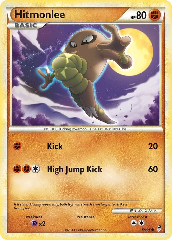 Hitmonlee Pokemon card from Call of Legends