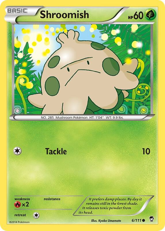 Shroomish Pokemon card from XY - Furious Fists