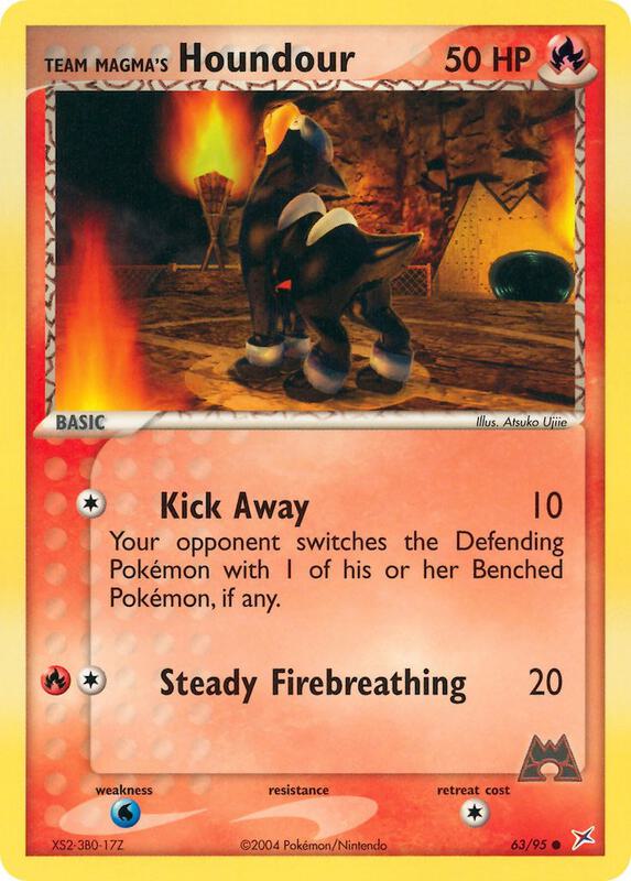 Team Magma's Houndour Pokemon card from Team Magma vs Team Aqua