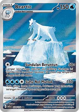 Beartic Pokemon card from Black White IDTH