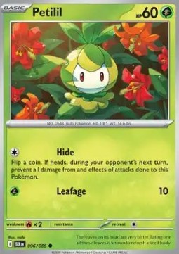Petilil Pokemon card from Black Bolt