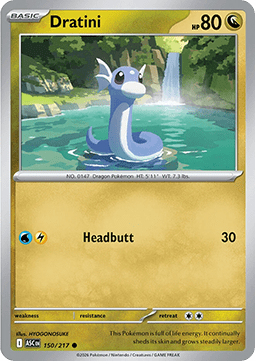Dratini Pokemon card from Ascended Heroes