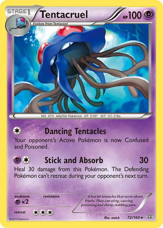 Tentacruel Pokemon card from XY - Primal Clash