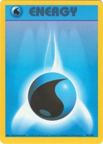 Water Energy Pokemon card from Base Set