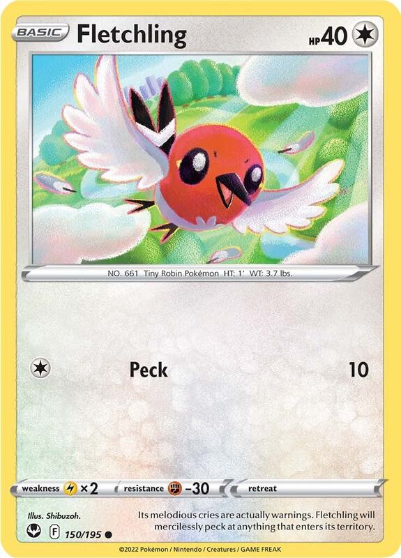 Fletchling Pokemon card from SWSH12: Silver