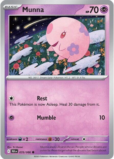 Munna Pokemon card from SV: Black Bolt