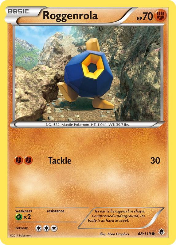 Roggenrola Pokemon card from XY - Phantom Forces