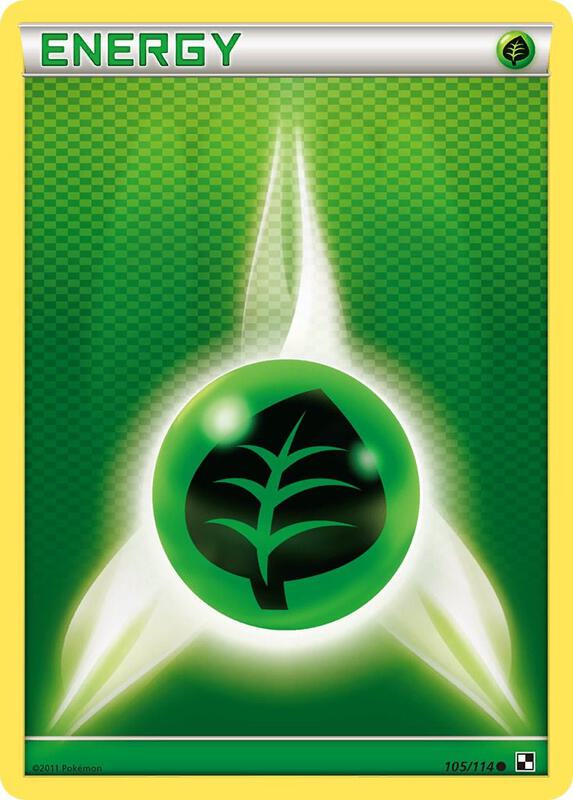 Grass Energy Pokemon card from Black and White