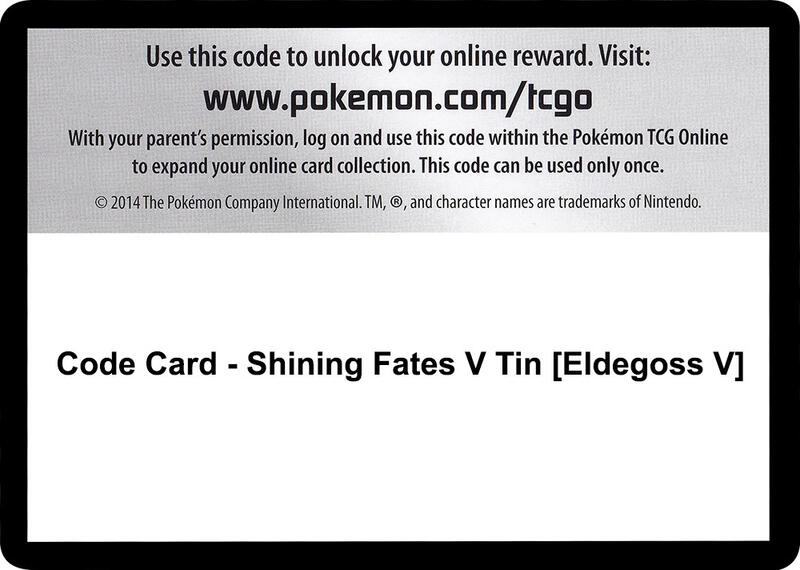 Code Card - Shining Fates V Tin [Eldegoss V] Pokemon card from Shining Fates