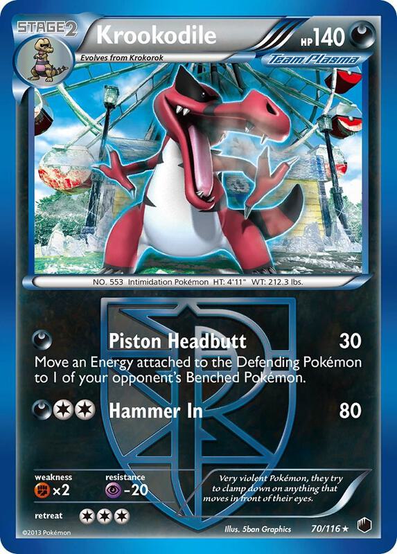 Krookodile (Team Plasma) Pokemon card from Plasma Freeze