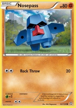 Nosepass Pokemon card from Dragons Exalted