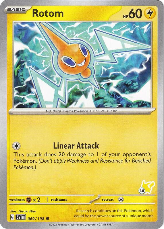 Rotom - Pikachu 14 Pokemon card from Battle Academy 2024
