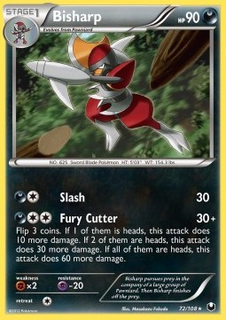 Bisharp Pokemon card from Dark Explorers