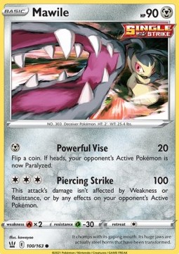 Mawile Pokemon card from Battle Styles