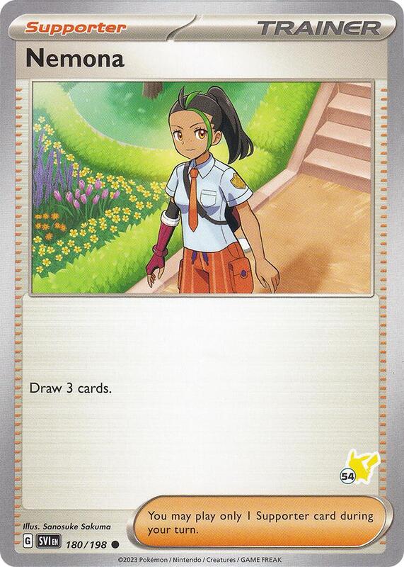 Nemona - Pikachu 54 Pokemon card from Battle Academy 2024