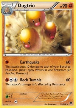 Dugtrio Pokemon card from XY
