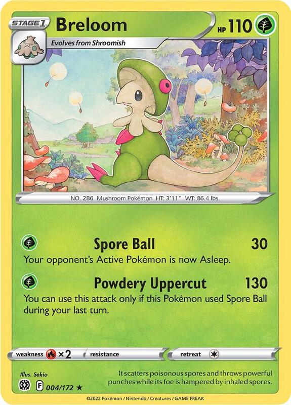Breloom Pokemon card from SWSH09: Brilliant Stars