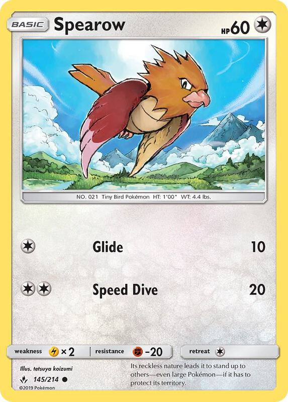 Spearow Pokemon card from SM - Unbroken Bonds