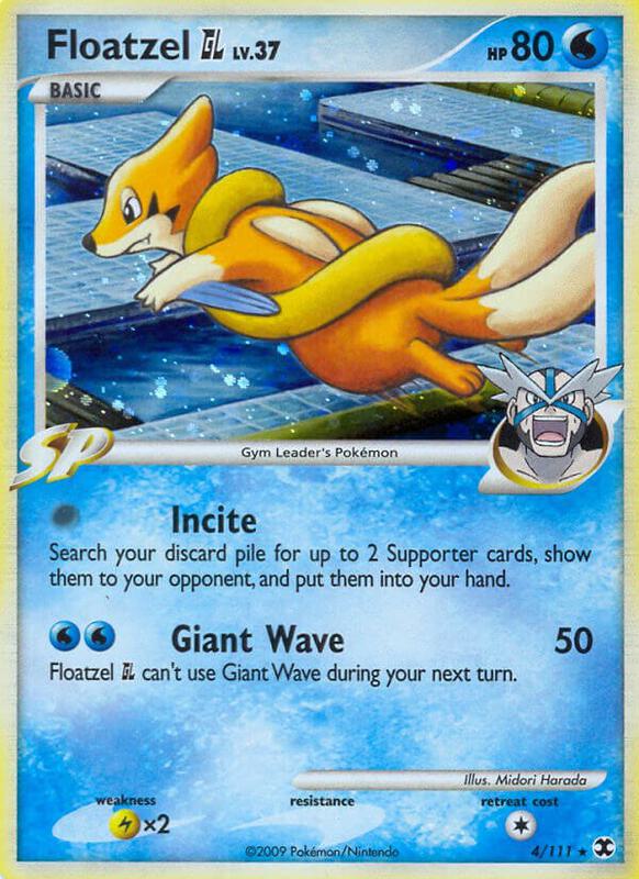 Floatzel GL Pokemon card from Rising Rivals