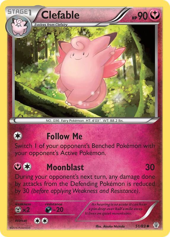 Clefable Pokemon card from Generations